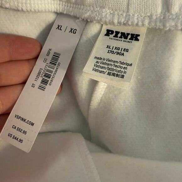 Victorias Secret Pink White Shorts Bedazzled, XL - Picture 2 of 6